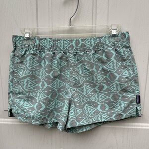 Patagonia Barely Baggies with Ikat Fish Pattern - Drifter Grey